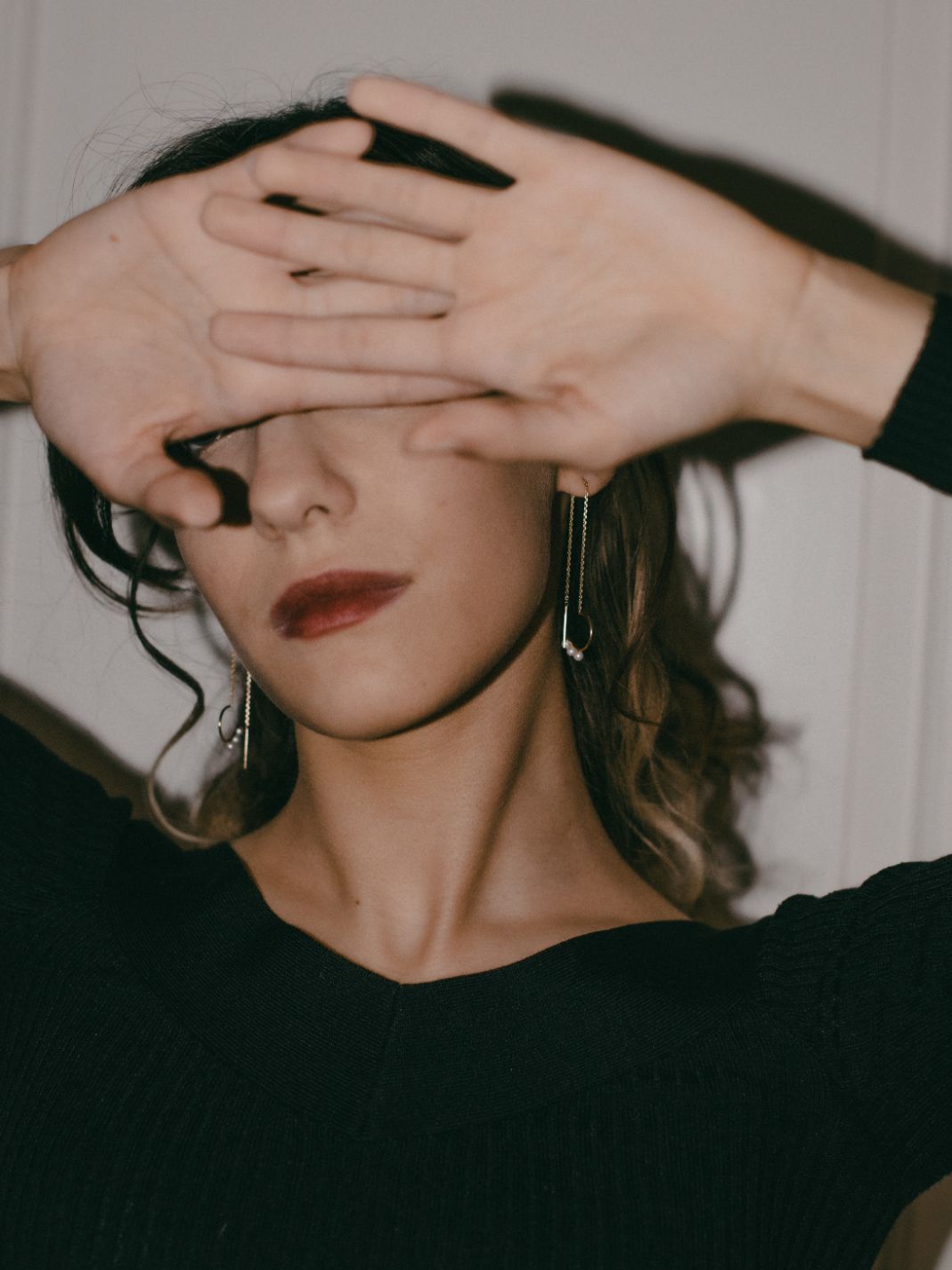 Chain perlové náušnice