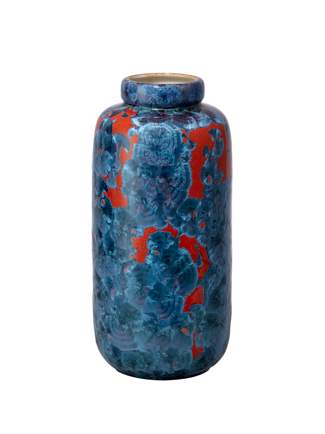 Crystalline III vase blue and red