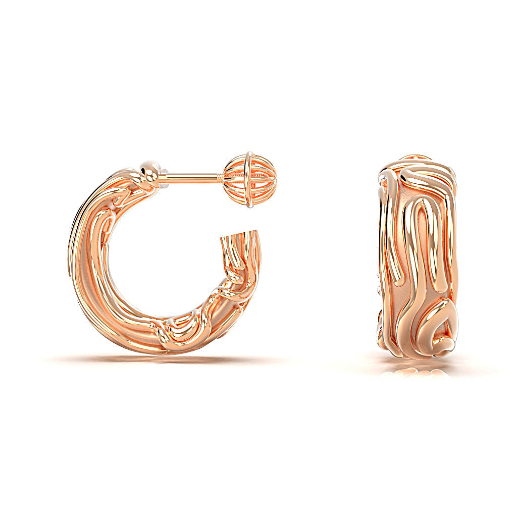 Nacre Coral Hoops