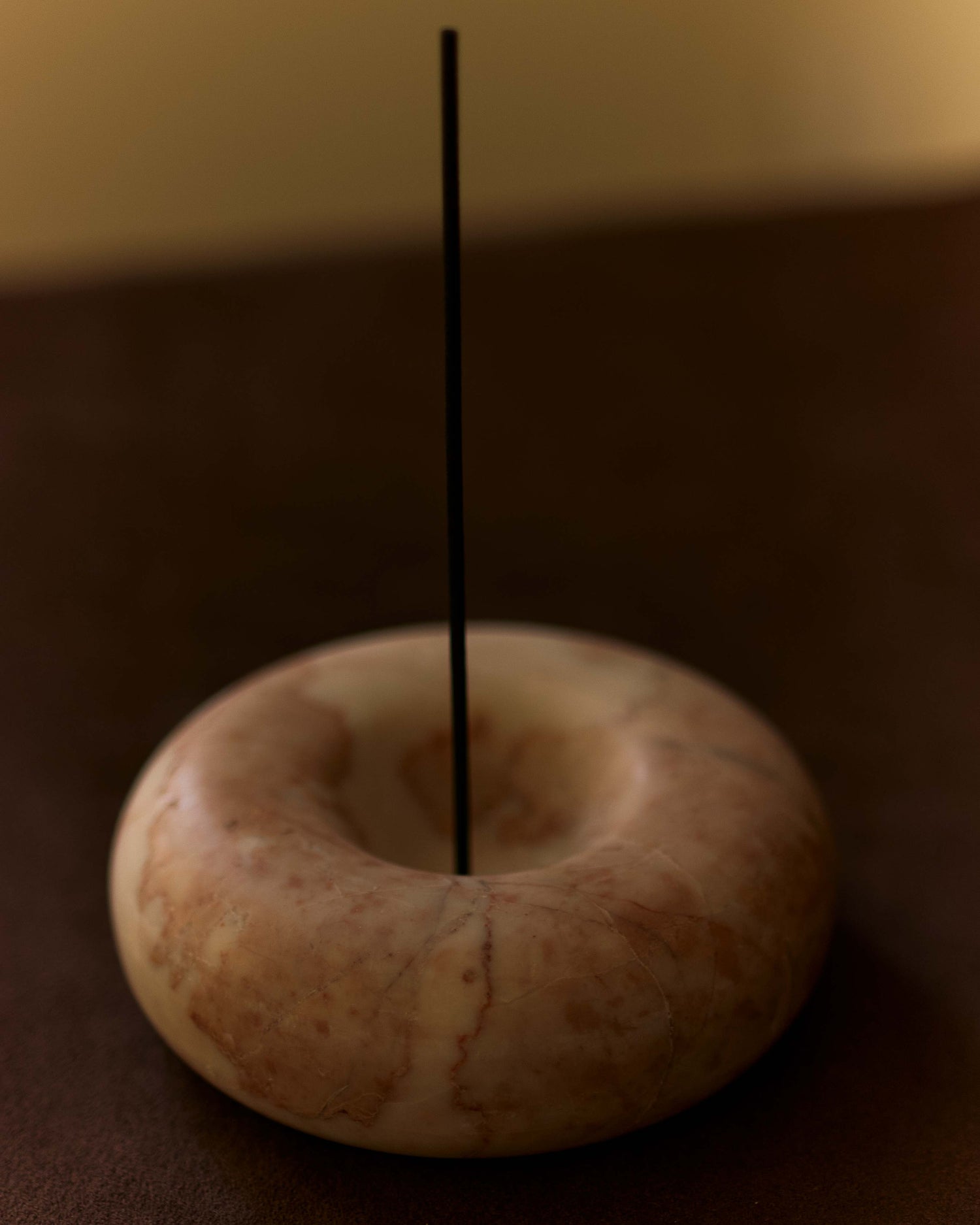 Cream Rose marble incense holder