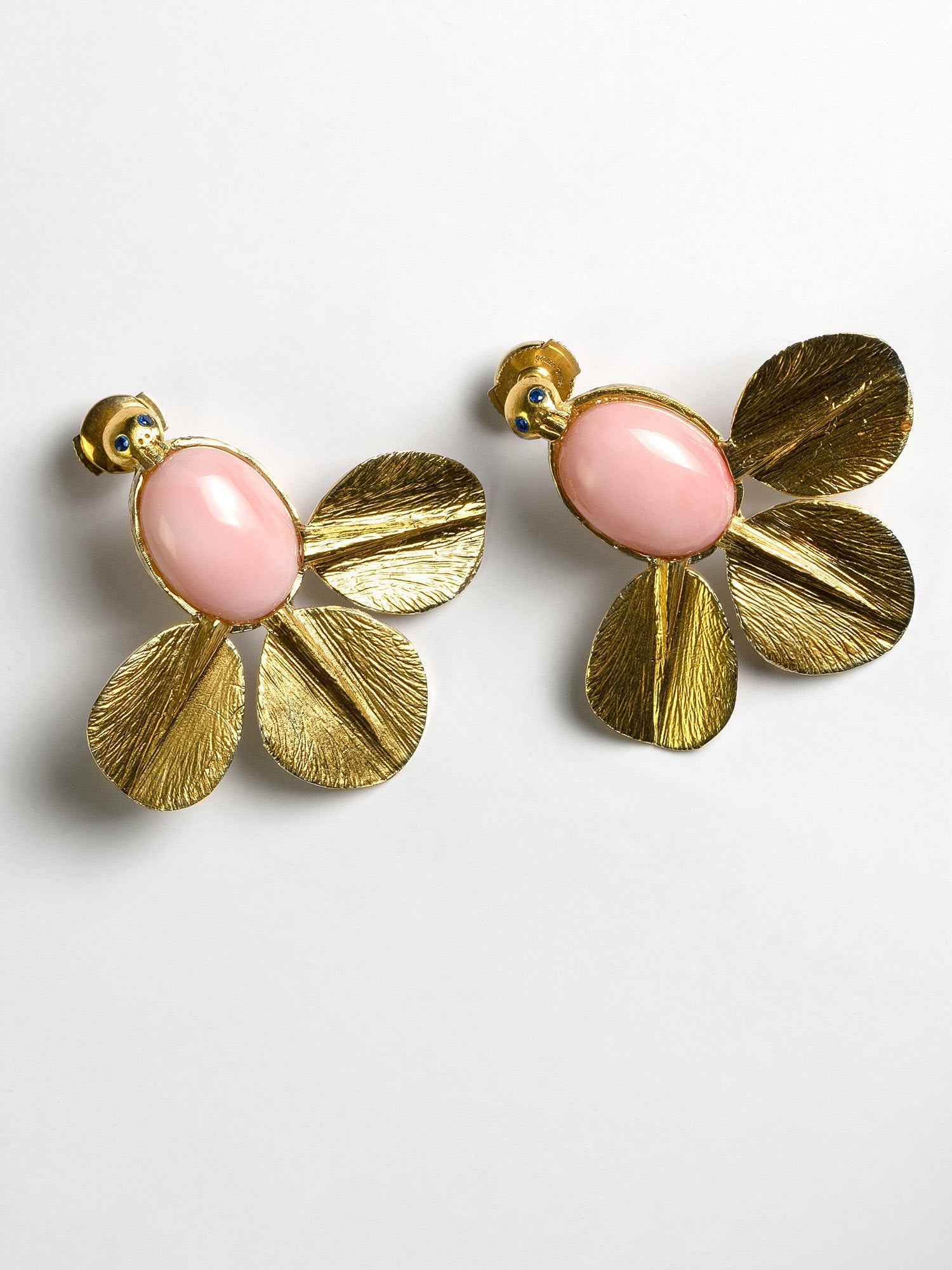 Pink Opal Cone earrings