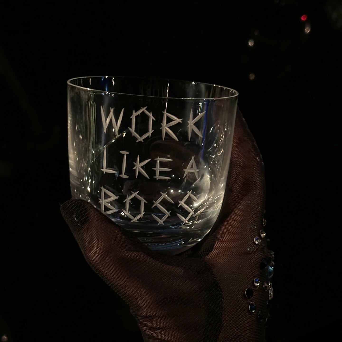 Work like a boss glass