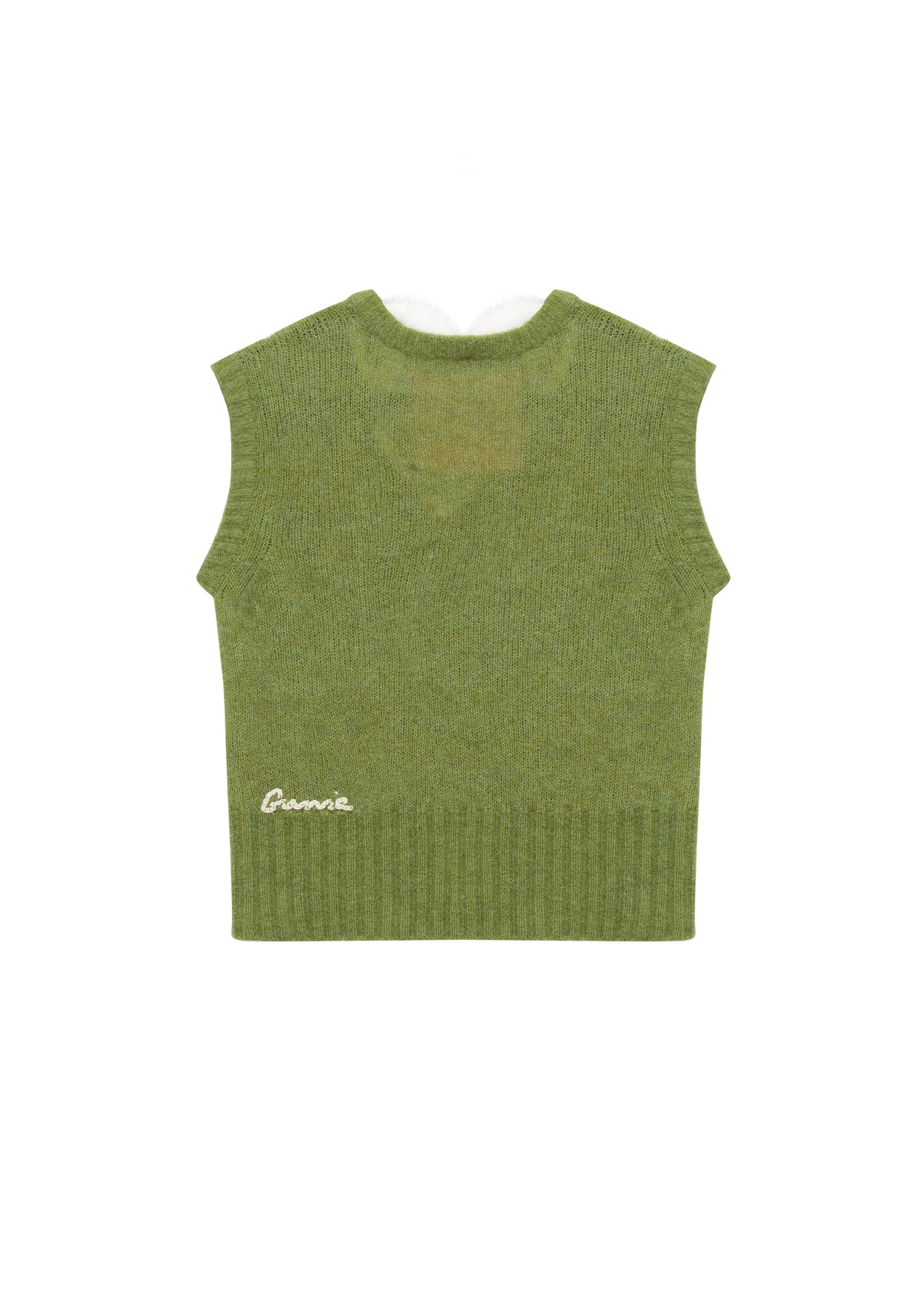 Vesta s krajkovým lemem - Zelená