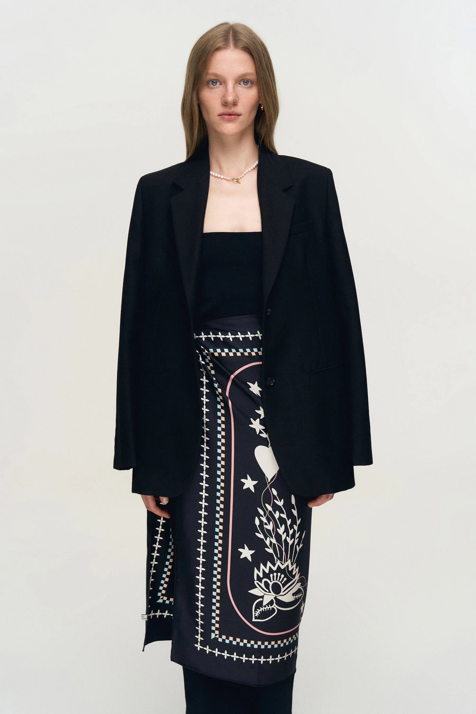 Lybid hedvábný šátek na hlavu