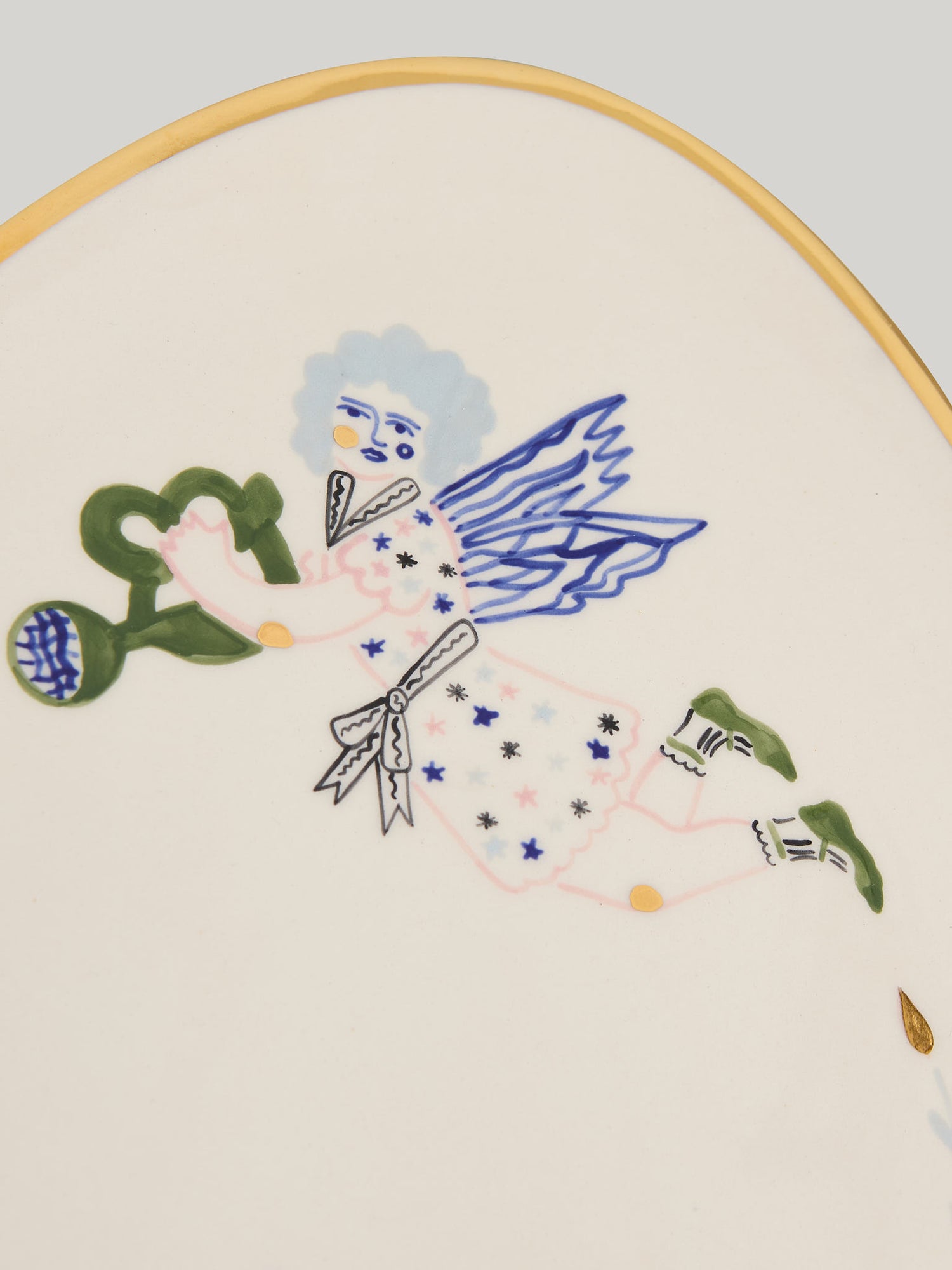 Naive pond oválný talíř