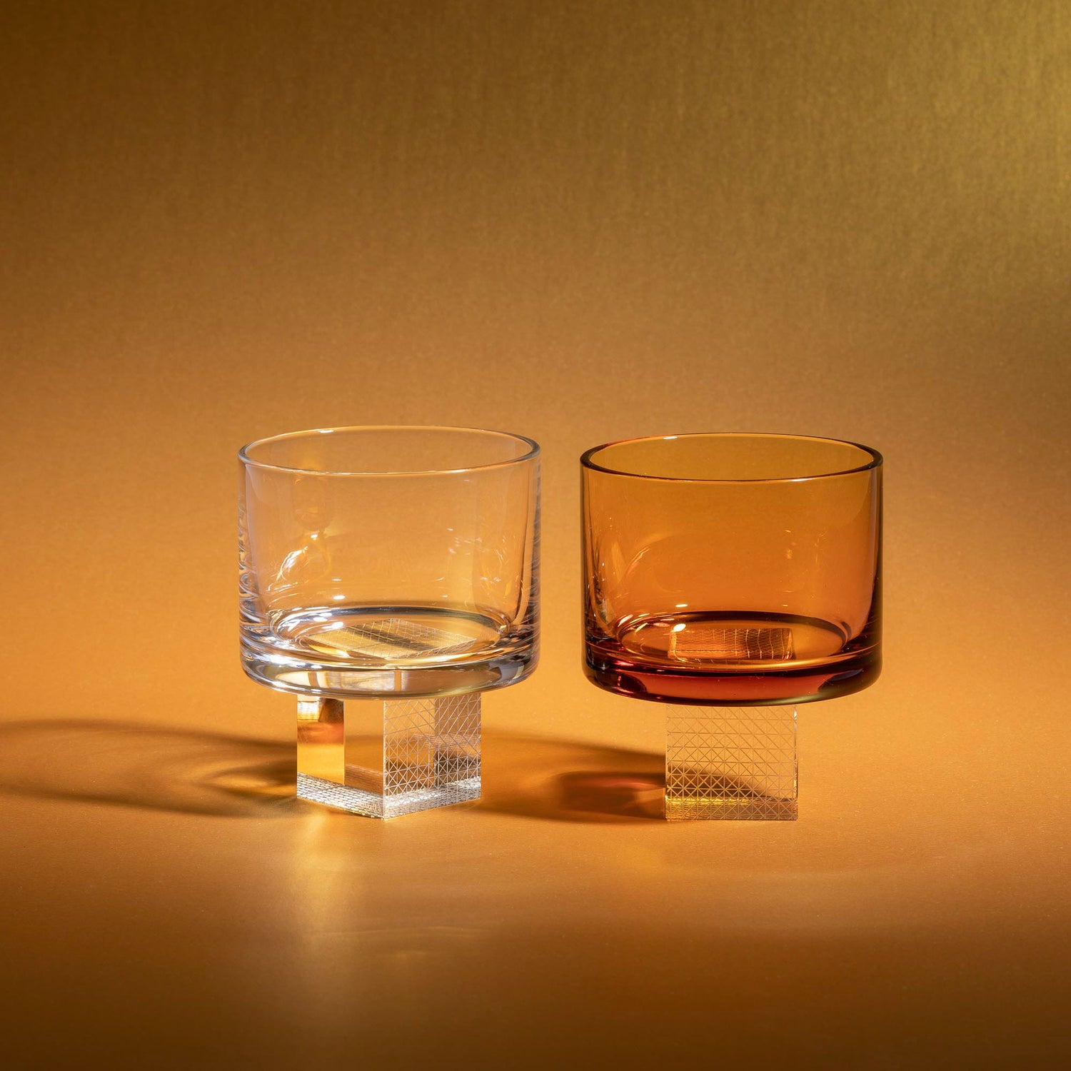 Clear Whiskey Cube glasses