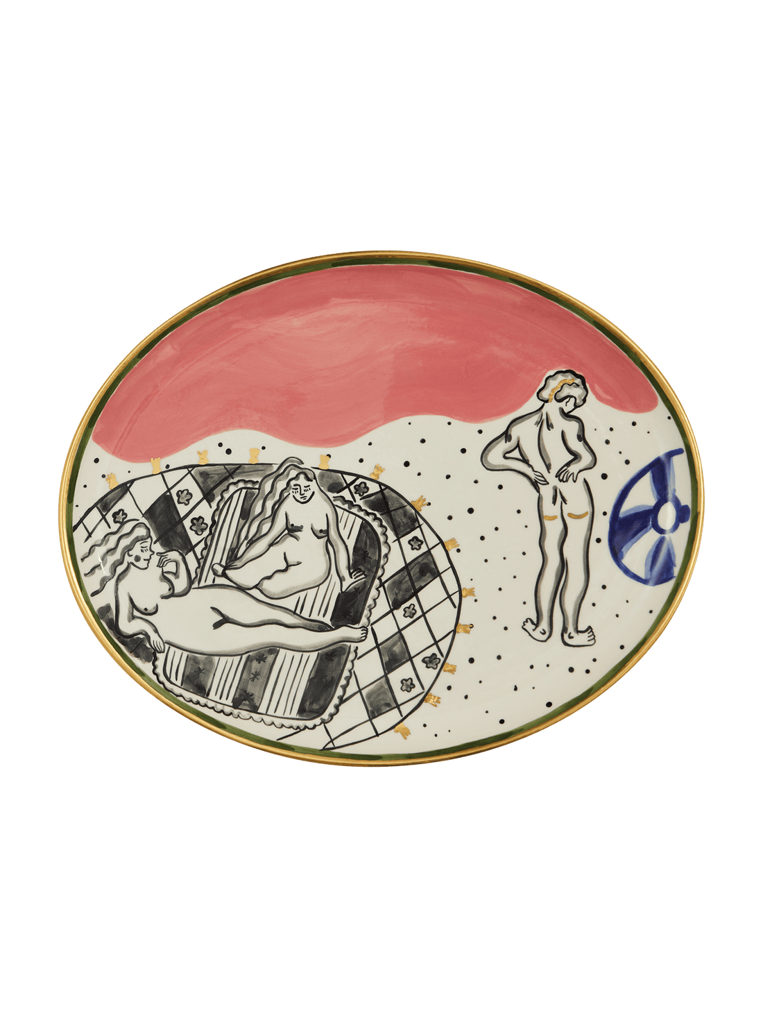 Beach girl oválný talíř