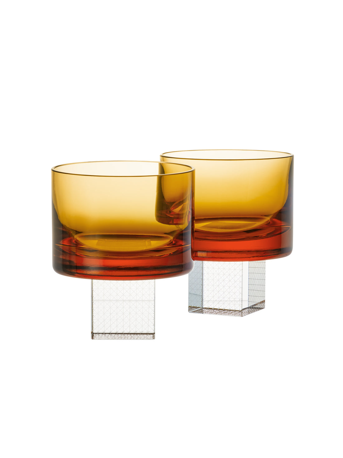 Amber Whiskey Cube glasses