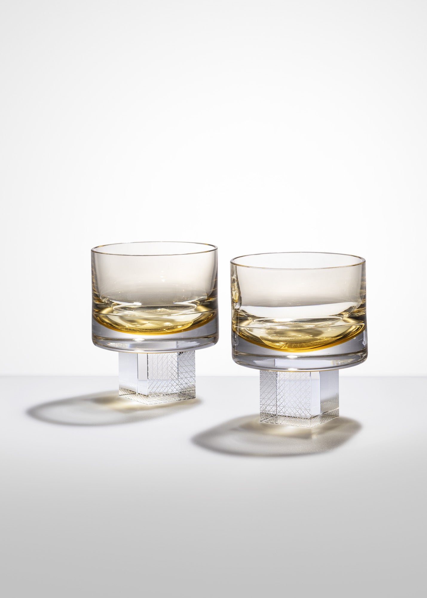 Amber Whiskey Cube glasses