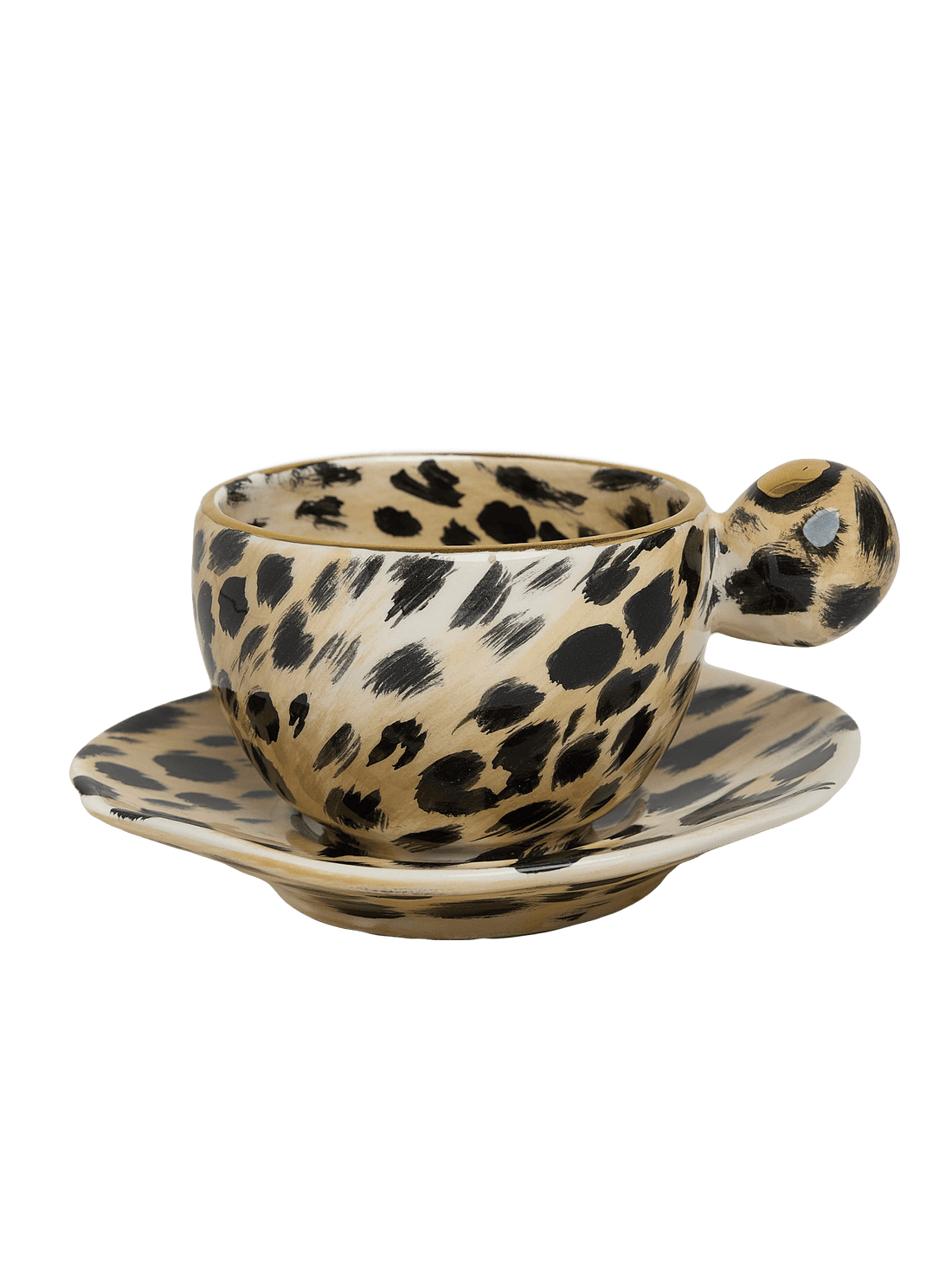 Leopard cup &amp; saucer