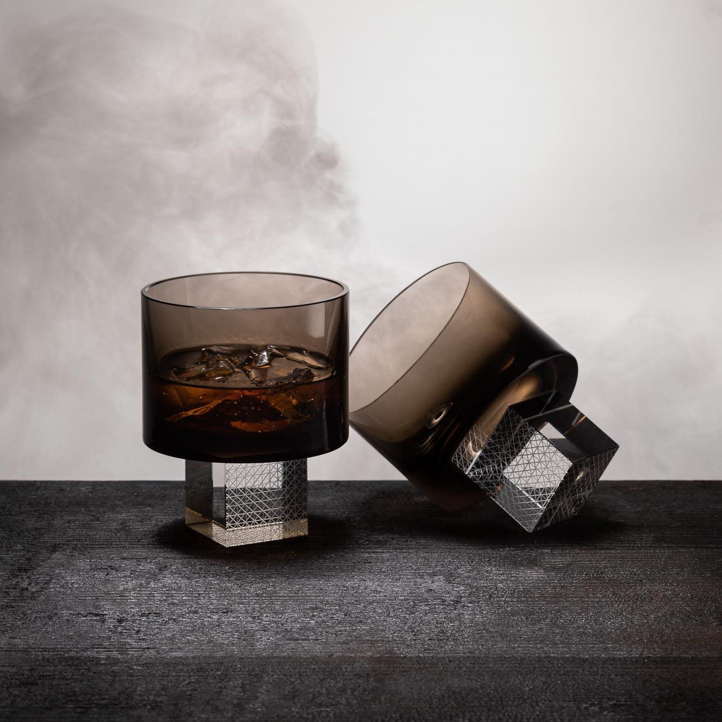 Smoke Whiskey Cube glasses