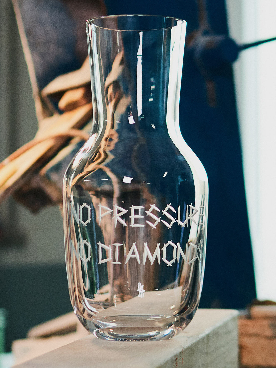 No Pressure No Diamonds carafe