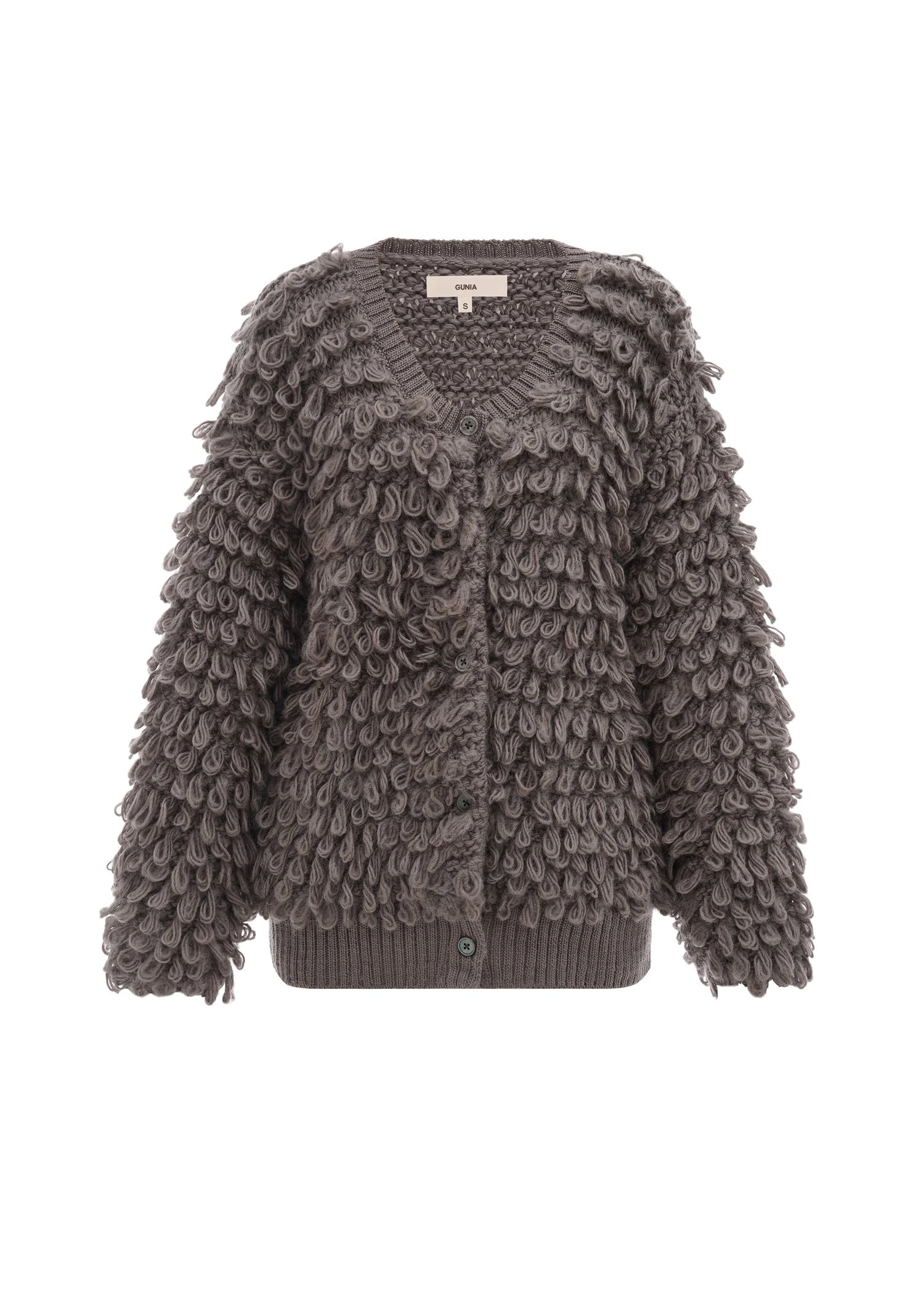 Vlněný kardigan - Šedý