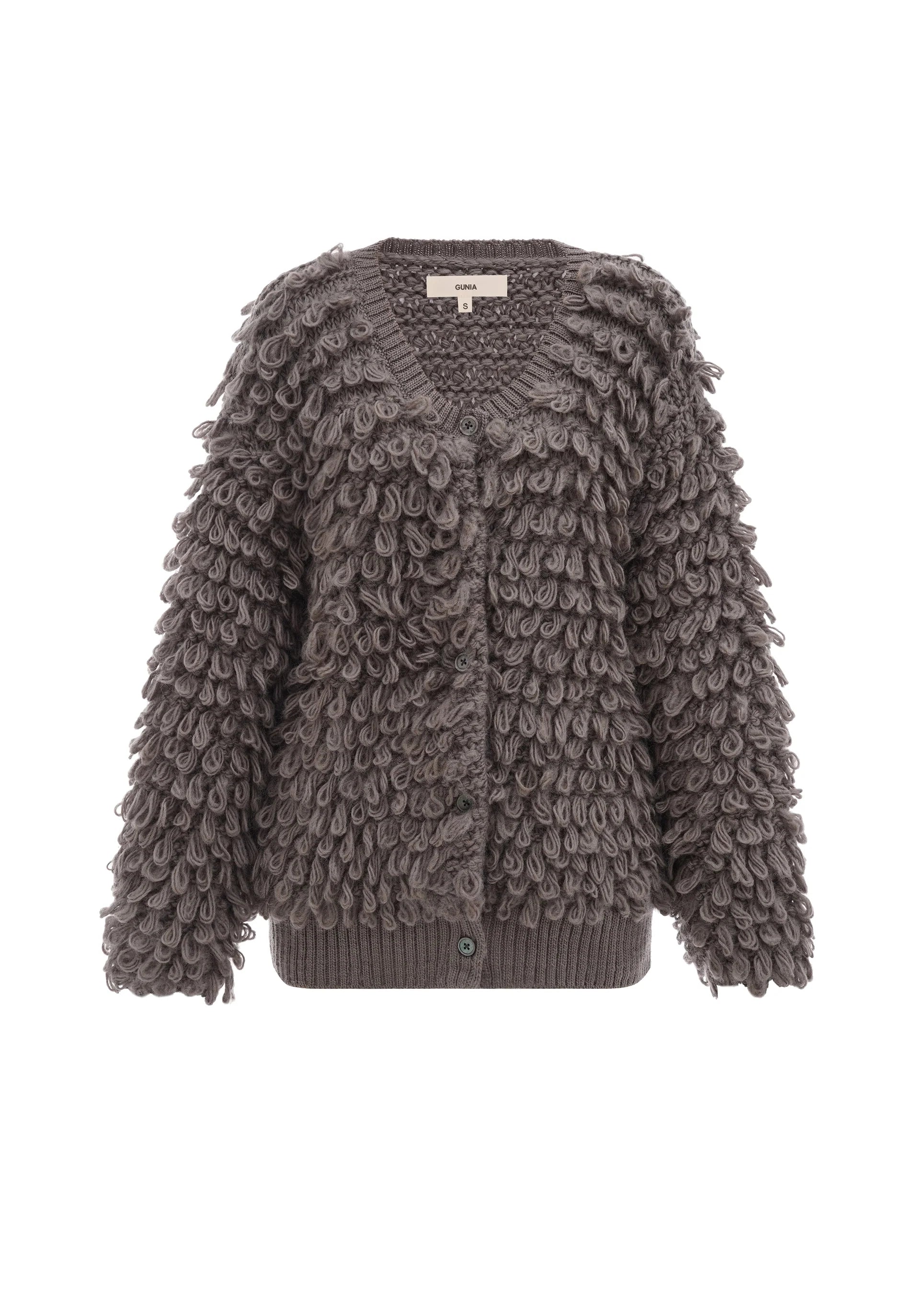 Vlněný kardigan - Šedý