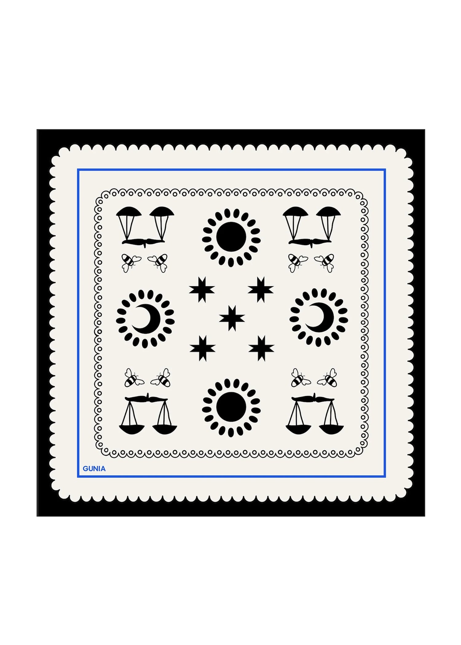 Celestial silk headscarf 