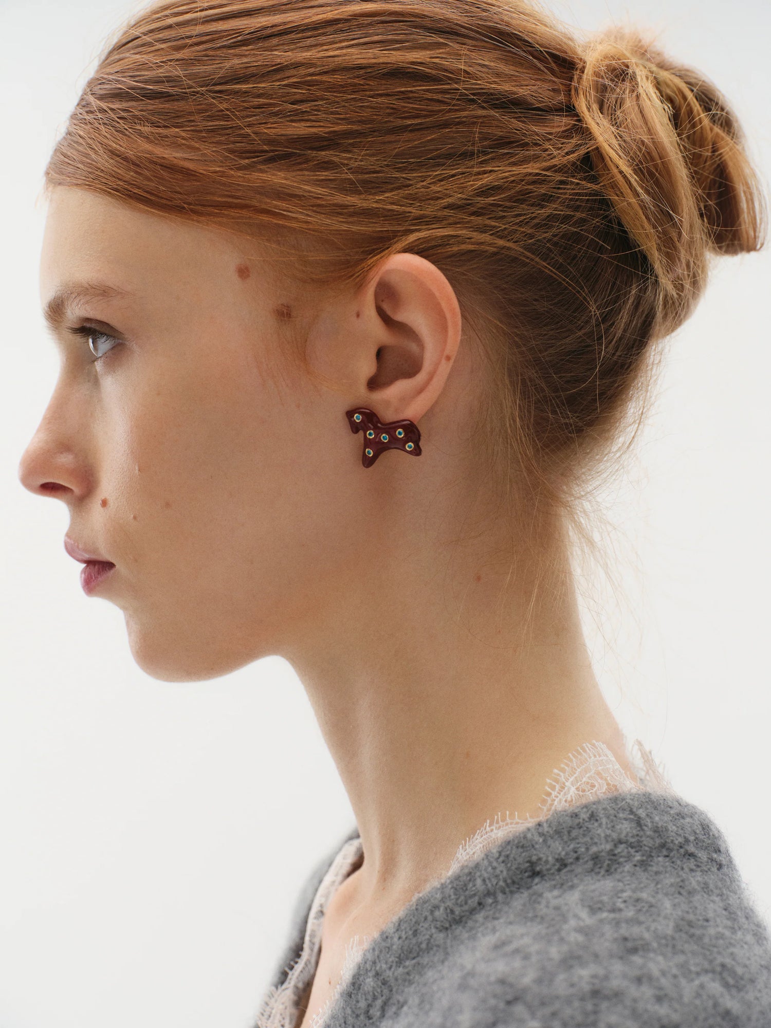 Náušnice Lucky - zlacené s drahokamy