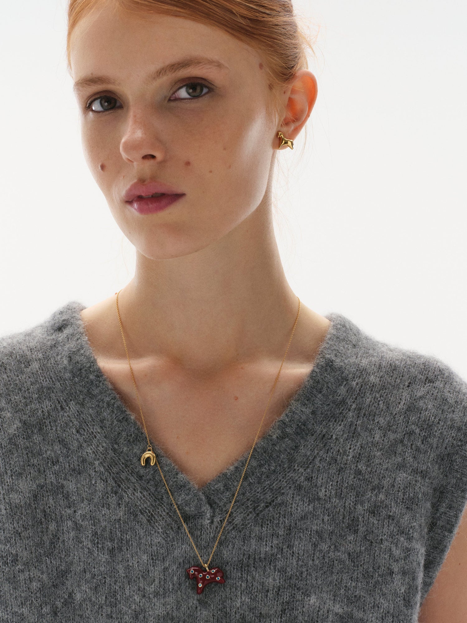 Přívěsek Lucky - pozlacený a se smaltem