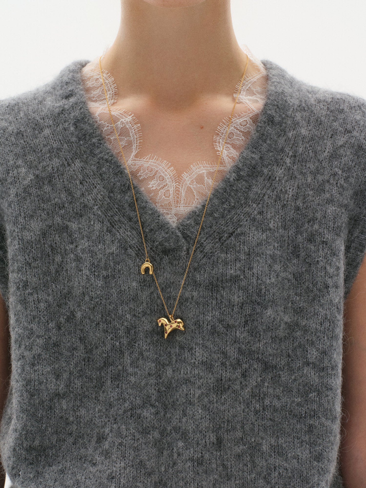 Přívěsek Lucky - pozlacený a se smaltem