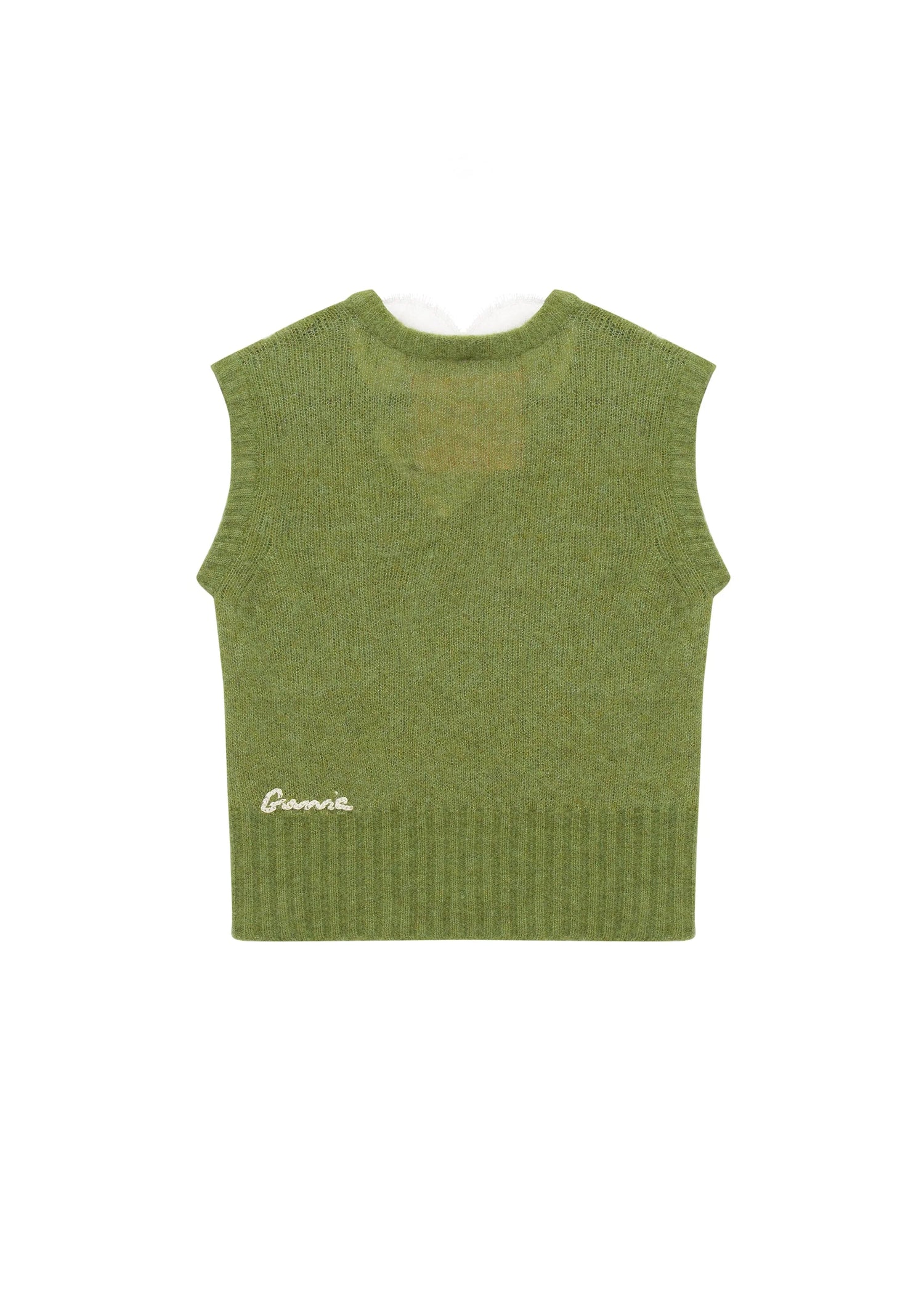 Vesta s krajkovým lemem - Zelená