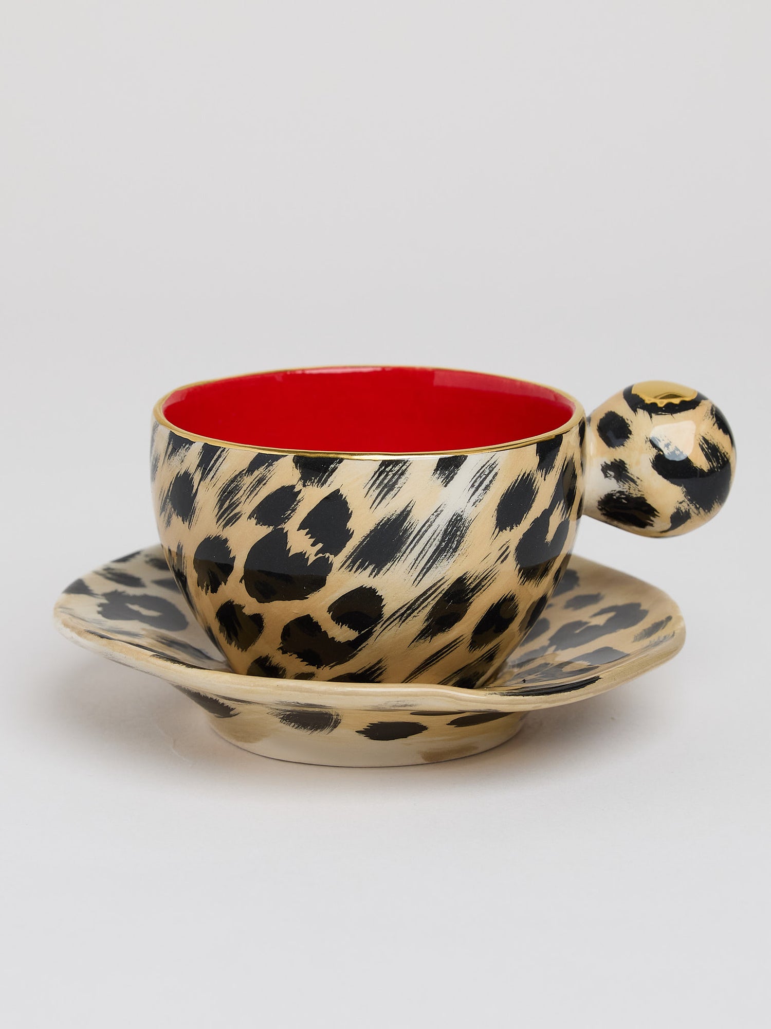 Leopard cup red