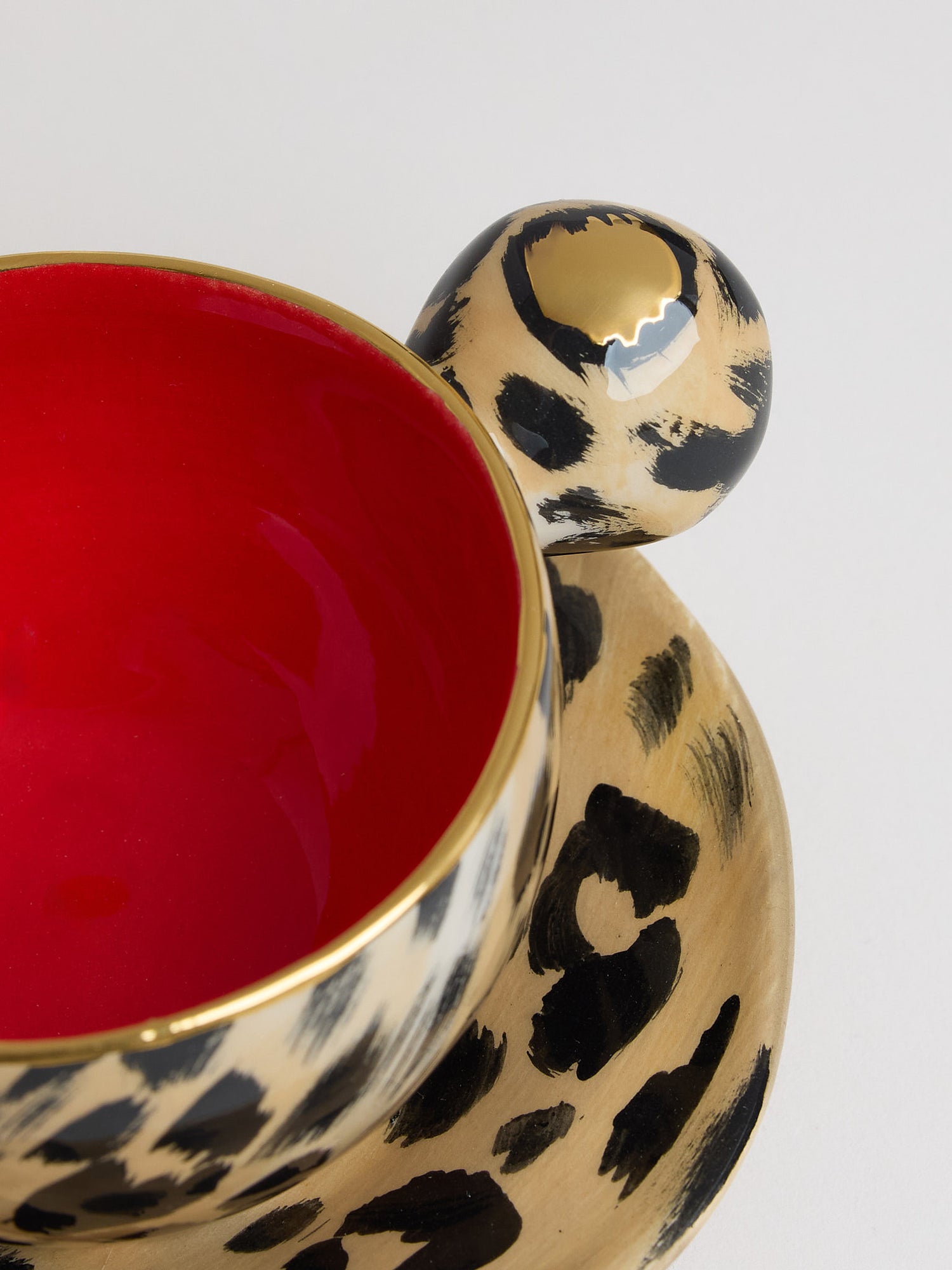 Leopard cup red